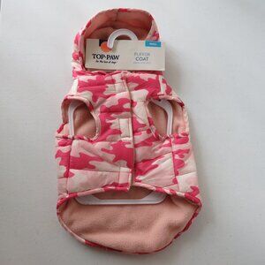 Top-Paw Multiwear Pink Camo Puffer Coat with Hood 3 Ways To Wear size S NWT